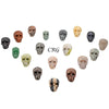 Assorted Gemstone Skulls Size 2 Inches Mixed Crystal Carvings