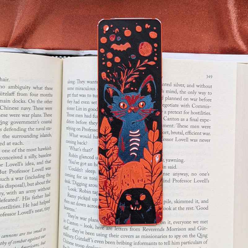 Autumn Familiar Illustrated Bookmark 2x6 Art Bookmark Reader Gift