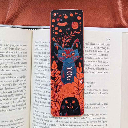 Autumn Familiar Illustrated Bookmark 2x6 Art Bookmark Reader Gift