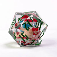 Masked Santa Holiday d20 Dice 33mm Christmas Dice (2021)