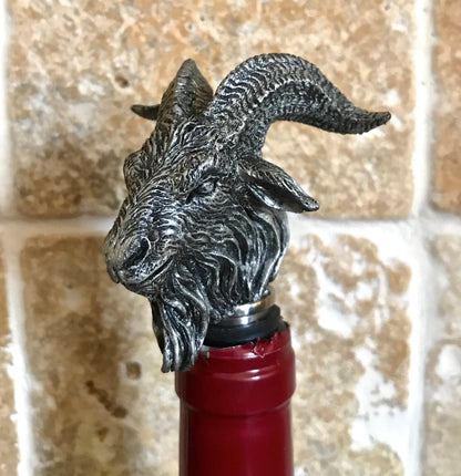 Goat Head Wine Stopper – Baphomet Gothic Resin Barware