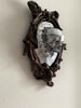 Spectral Skull Wall Plaque, Resin Sculpture | Victorian Gothic Haunted Wall Art | Ghost Skull in Mirror for Halloween, Spooky Home Decor