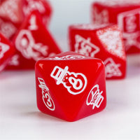 Red Christmas Dice w/White Presents Trees Snowman Holiday Festive