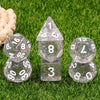 Kindergarten Garland Glitter 7-Dice Set w/White Numbers Dnd Dice Set