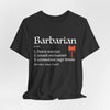 Barbarian Class Definition T-Shirt – Funny DnD Definition Tee