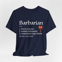 Barbarian Class Definition T-Shirt – Funny DnD Definition Tee