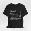 Bard Class Definition T-Shirt – Funny DnD Definition Tee