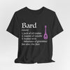 Bard Class Definition T-Shirt – Funny DnD Definition Tee