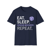 Bard T-Shirt – 'Eat, Sleep, Vicious Mockery, Repeat'
