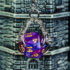 Claw Blended Purple D20 Keychain Featuring Silver Metal Dragon Claw + d20