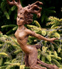Faun Statue, Hand Painted Resin Sculpture | Mythical Forest Creature Figurine | Woodland Female Satyr Statue for Fantasy Art Decor