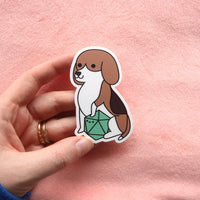 Beagle D20 Dice Buddy Stickers
