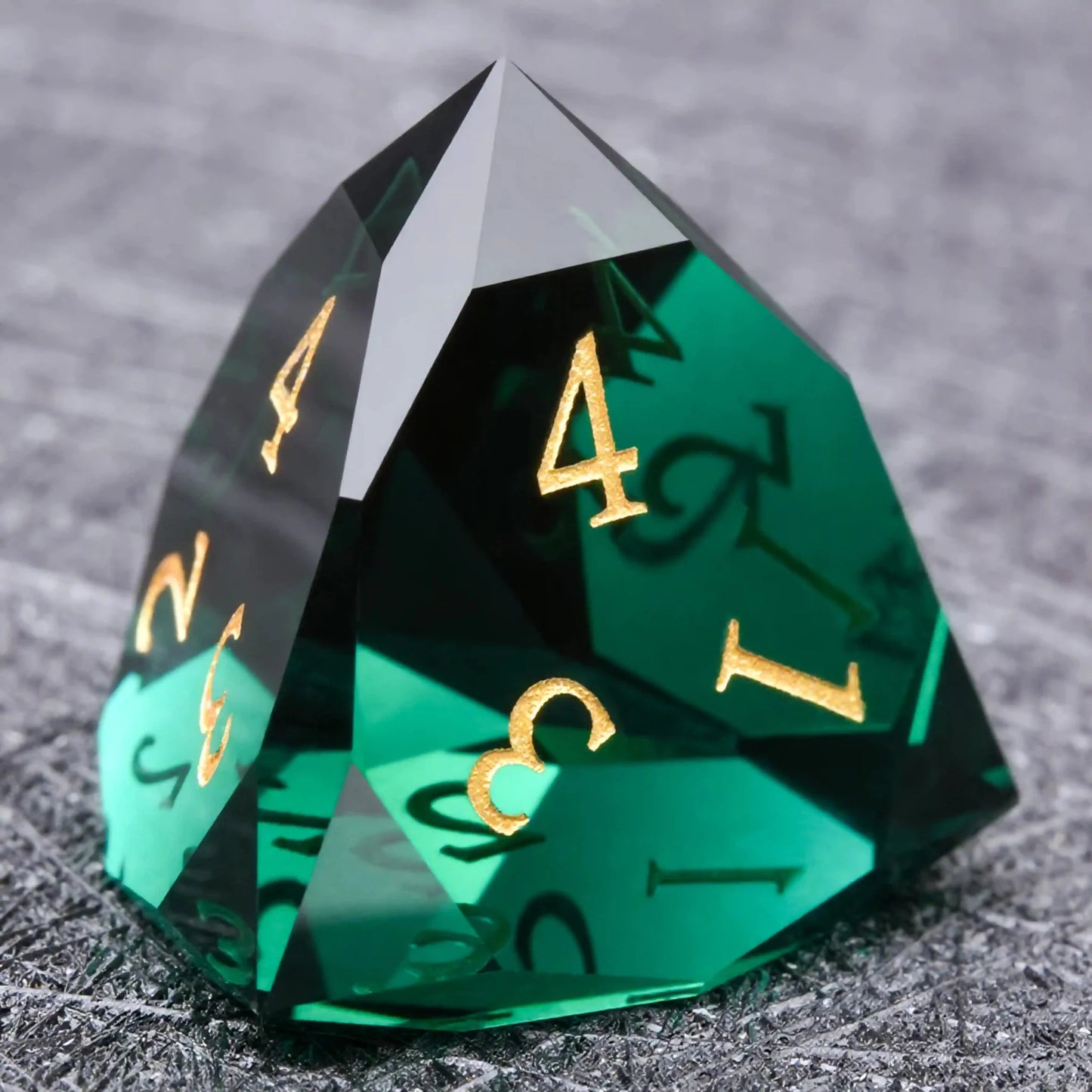 Bear Dice DND Multi-Sided Engraved Glass Gemstone Dice Set
