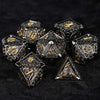 Black Gold Metal DND Dice Set
