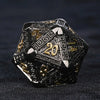 Black Gold Metal DND Dice Set