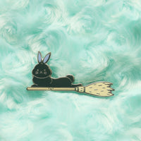 Broomstick Bunny Hard Enamel Pin