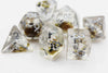 Black Koi Fish RPG Dice Set | 7-Piece Polyhedral Dice for TTRPGs