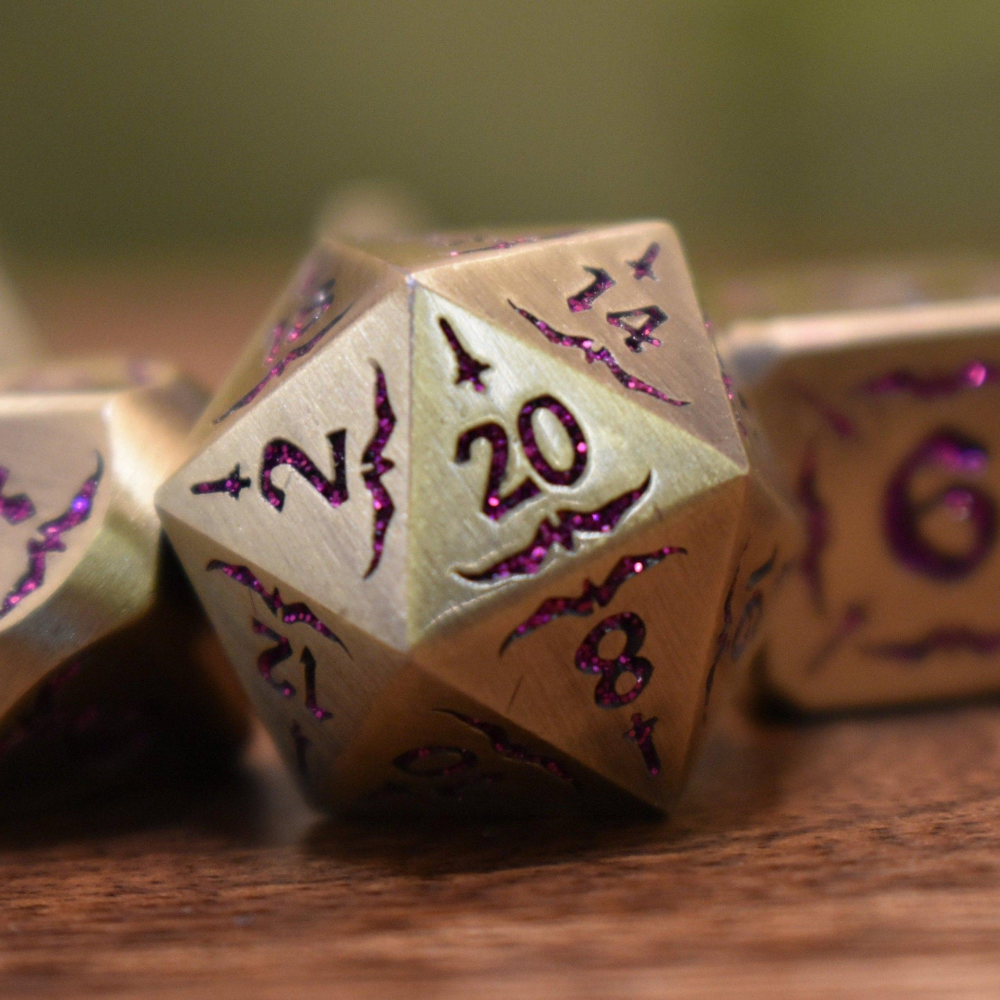 Blade of the Maiden Metal Dice Set – 7-Piece Polyhedral RPG Dice