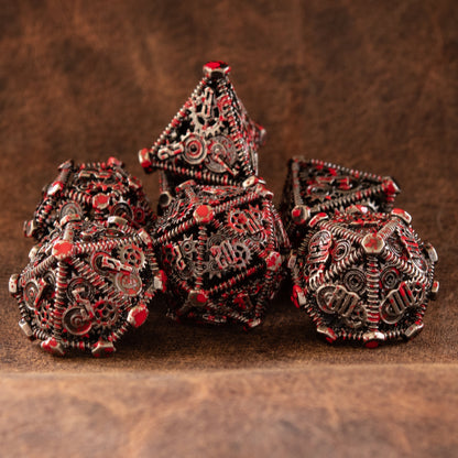 Blood Splatter - Weird West Wasteland Hollow Metal Dice Set