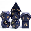 Blue Goldstone Gemstone Dice Set