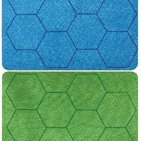 Reversible Vinyl Megamat Blue-Green 1 inch Hexes (34.5in x 48in)