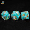Blue Solid Resin D10 Dice - Cute Kitty Cat DND 10 Sided Dice