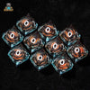 Blue transparent resin D10 dice liquid core longan 10-sided dice