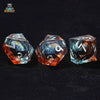 Blue transparent resin D10 dice liquid core longan 10-sided dice