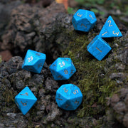 Blue Turquoise Stone Dice Set