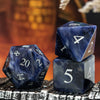 Blue-Veined Gemstone Dice Set