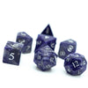 Blue-Veined Gemstone Dice Set