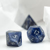 Blue-Veined Gemstone Dice Set