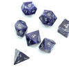 Blue-Veined Gemstone Dice Set
