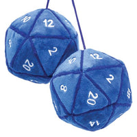 20-Sided Blue Plush Dangler