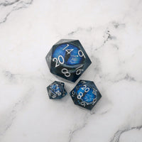 Blue Slaadi's Eye - Giant D20 Moving Eye DnD Dice | Acrylic RPG Gaming Dice