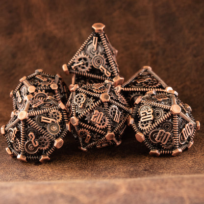 Bronze - Weird West Wasteland Hollow Metal Dice Set