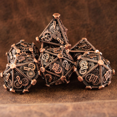 Bronze - Weird West Wasteland Hollow Metal Dice Set