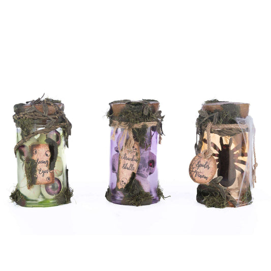 Broomstick Acres Potion Jars Assortment of 3 | Halloween Decor | Katherine's Collection