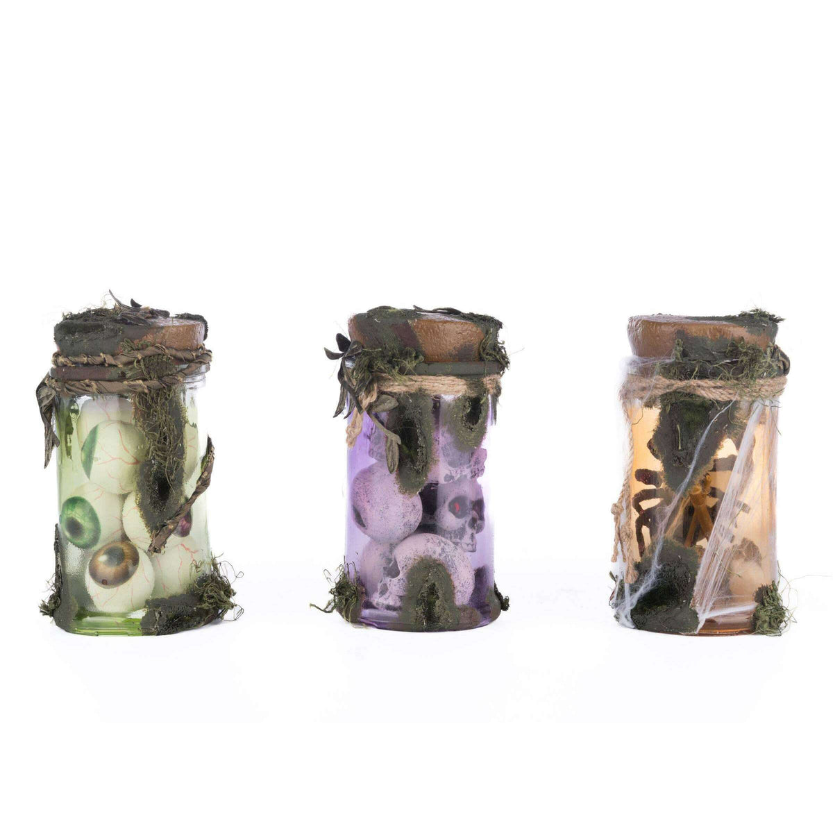 Broomstick Acres Potion Jars Assortment of 3 | Halloween Decor | Katherine's Collection