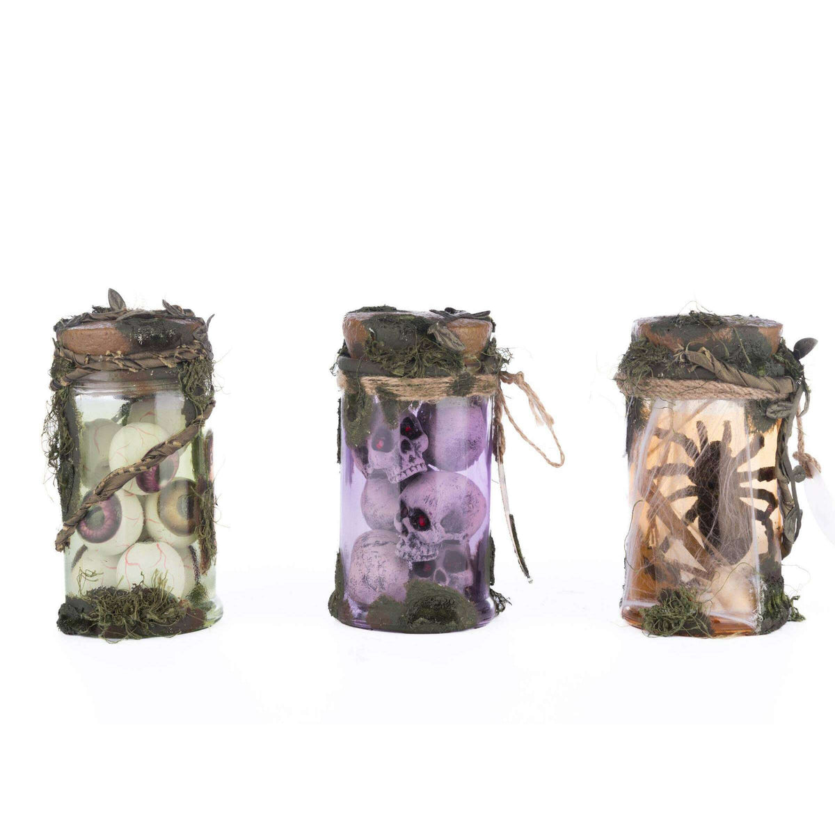 Broomstick Acres Potion Jars Assortment of 3 | Halloween Decor | Katherine's Collection