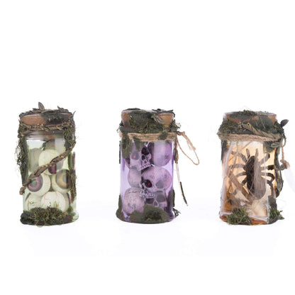 Broomstick Acres Potion Jars Assortment of 3 | Halloween Decor | Katherine's Collection