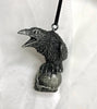 Raven Perched on Skull Ornament | Unique Gothic Home Decor | Resin Sculpture Poe's Raven, Literary Ornament Gift and Gothic Holiday Decor