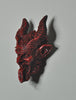Krampus Magnet, Hand Painted Resin Sculpture | Mythic Fantasy Decor | Krampus Head Magnet for Dark Fantasy and Gothic Decor