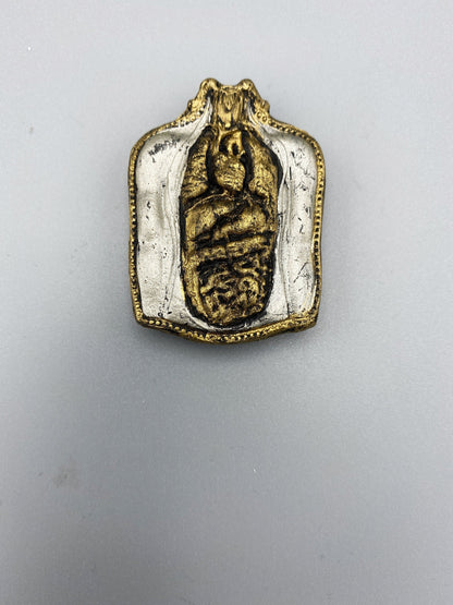 Human Anatomy, Milagro Ex Voto Magnet, Hand Painted Resin Sculpture | Gothic Fantasy Decor | Anatomy Magnet for Fantasy and Gothic Decor