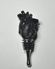 Anatomical Heart Winestopper, Black