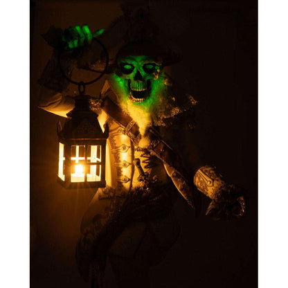 Captain Skully Swashbuckler With Lantern Wall Piece | Halloween Decor | Katherine's Collection