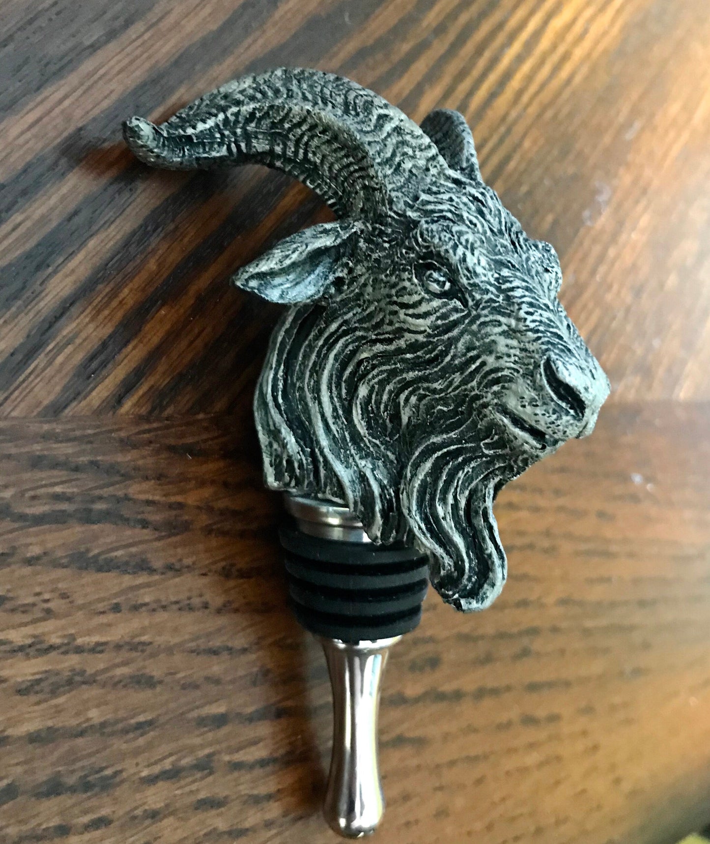 Goat Head Wine Stopper – Baphomet Gothic Resin Barware