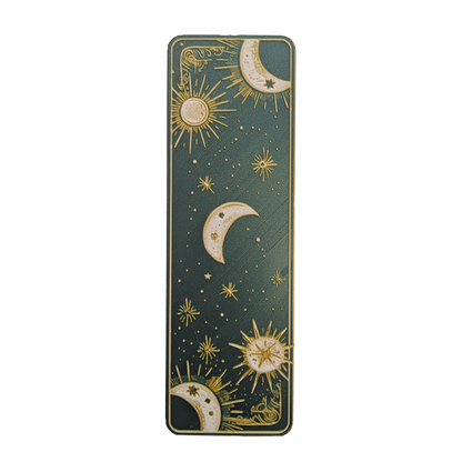 Celestial 3D Printed Moon & Sun Boho Bookmarks | Starry Night & Radiant Sun Designs | Handmade Bookmark Art