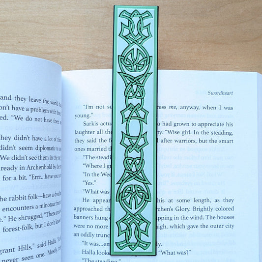 Celtic Harmony Textured Bookmark | Mint