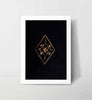 Regal Bloom Medieval Tile Art - Gothic Cathedral Inspired Print